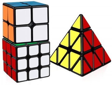 KOSTKA 2x2x2 3x3x3 PYRAMINX KOSTKI PIRAMIDA 3w1 NK