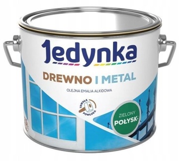 JEDYNKA zielona połysk 2.5L emalia DREWNO I METAL