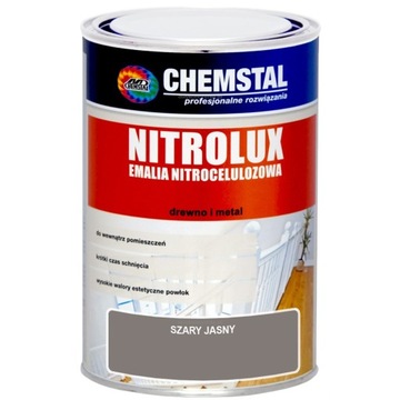 CHEMSTAL NITROLUX Emalia Nitro do drewna Szary Jasny 5L