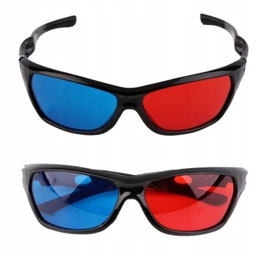 2x Okulary 3D Czarne do oglądania filmów