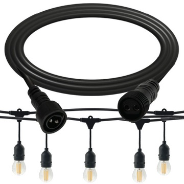 Przedłużacz Łącznik Kabel Do Girland Łańcuchów Świetlnych LED 1m BERGE