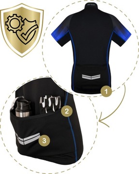 Koszulka Rowerowa Męska z Krótkim Rękawem Kolarska na Rower Termiczna 3XL