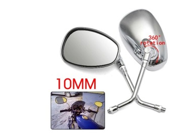 LUSTERKA DO MOTOCYKLA SKUTERA CHOPPER CHROM