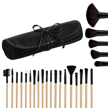 BRUSHES Набор кистей для макияжа 24 шт + ЧЕХОЛ.