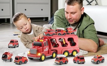 ИГРУШЕЧНЫЙ ГРУЗОВИК ПОЖАРНОЙ МАРКИ АВТОМОБИЛЬ ПОЖАРНАЯ АВТОМОБИЛЬ ИНТЕРАКТИВНЫЙ ПРИВОД АВТОМОБИЛЯ