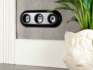 РОЗЕТКА ЛОФТ РЕТРО ВИНТАЖ 230В ЗЕМЛЕЧЕРНАЯ JLM