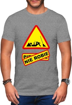 KOSZULKA MĘSKA Z NADRUKIEM ŚMIESZNA ZABAWNA ROZM L MĘSKI TSHIRT T-SHIRT