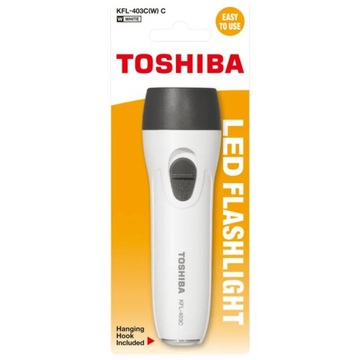 Latarka kieszonkowa TOSHIBA mini LED 3x AAA aluminiowa kolor biały 1szt
