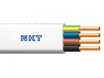 Przewód kabel YDYp 4x2,5 1mb. płaski ,drut 1090