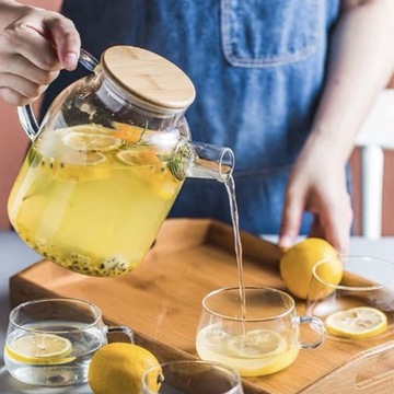 Кувшин DRINKS для сока, лимонада, стеклянная крышка, 1,8л