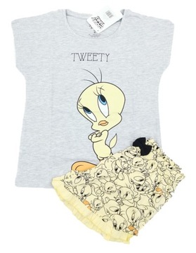 TWEETY Piżama roz. 140 krótki rękaw Looney Tunes