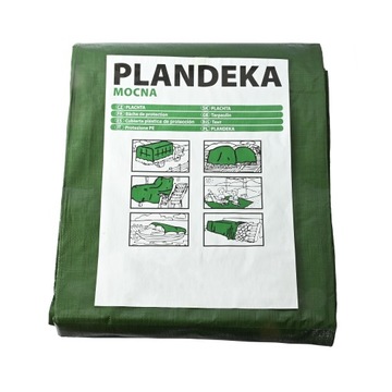 PLANDEKA 2X6m WZMACNIANA MOCNA PŁACHTA GRUBA UV++