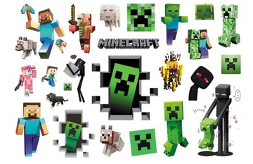 TATUAŻE DLA DZIECI ZMYWALNE TYMCZASOWE MINECRAFT