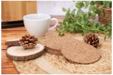 6 пробковых подставок для кружек, настольная подставка, кружки, стакан и чашка