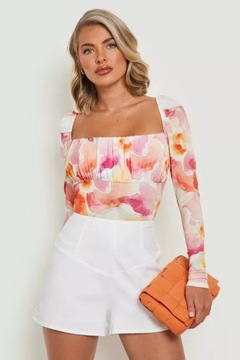BOOHOO 34 XS BODY WZORZYSTE PINK J14048