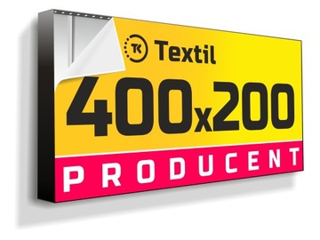 Kaseton reklamowy LED TEXTIL 400x200cm