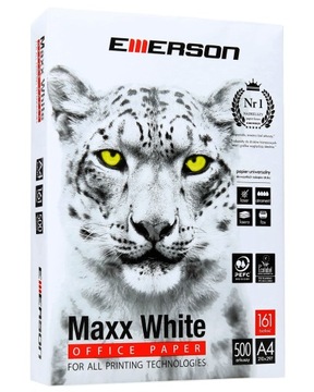 Papier Ksero Biały Do Drukarki A4 75g ryza 500 ark Emerson