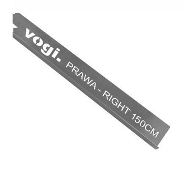 Listwa spadkowa brodzikowa Vogi PRAWA stalowa 150 cm stal nierdzewna
