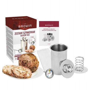 ВЕТОЧАРКА BROWIN для приготовления колбасных изделий на 1,5 КГ МЯСА + ТЕРМОМЕТР + НАБОР МЕШКОВ