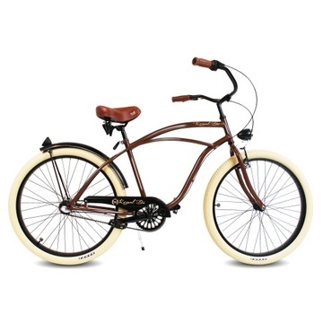 Мужской велосипед Beach Cruiser 26 COFFEE RoyalBi коричневый 3 скорости Shimano ретро