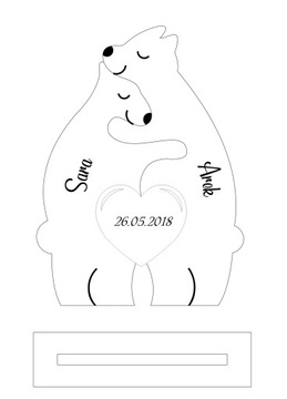 Деревянные плюшевые мишки головоломка СЕМЕЙНЫЙ детский плюшевый мишка День защиты детей Мама, мама, папа