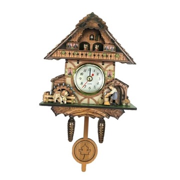 ch-Wooden Cuckoo Clock Decorative Wall Clock with H