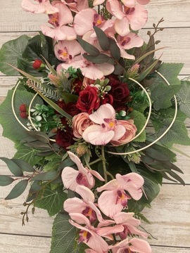 Набор вставок для ваз + букет для украшения могилы