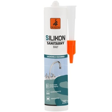 SILIKON SANITARNY 280ml KARTUSZ DRAGON BIAŁY