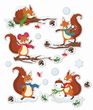 Зимние украшения. Белки