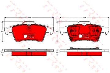 ТОРМОЗНЫЕ КОЛОДКИ RENAULT ЗАДНИЕ ESPACE LAGUNA LATITUD