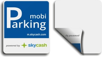 NAKLEJKI mobiParking Sky cash naklejka wewnątrz x2