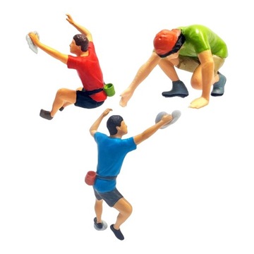 Wspinaczka skałkowa Figurka 1:64 Kolekcjonerska skała 3 szt