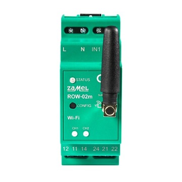 Modułowy 2-kanałowy odbiornik wi-fi ROW-02M 16A inteligentny dom