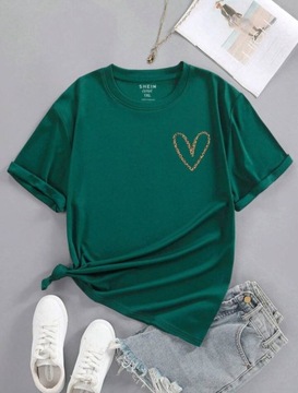 PK15 T-shirt krótki rękaw Print SHEIN 2XL