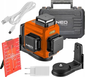LASER KRZYŻOWY 3D CZERWONY NEO 75-104