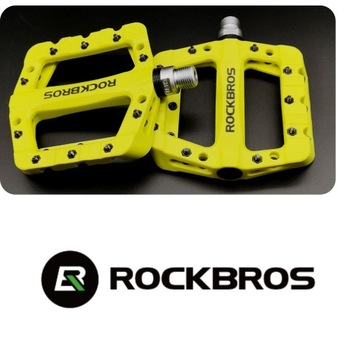 ПЕДАЛИ LIGHT MTB ПЛАТФОРМА нейлон ROCKRBOS зеленый