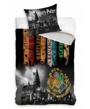 140x200 POŚCIEL HARRY POTTER HOGWARTH ZAMEK SKAŁY