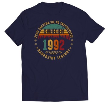 KOSZULKA NA 30 URODZINY KWIECIEŃ SUNSET 1992 XL