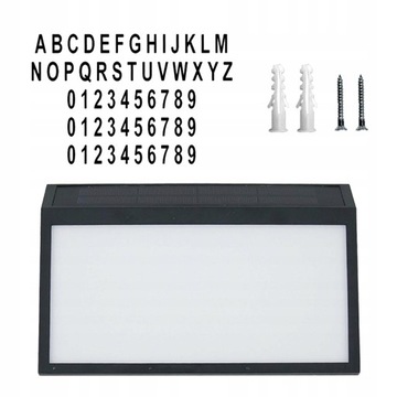 Solar Address Sign Led Light Numer domu Tabliczka