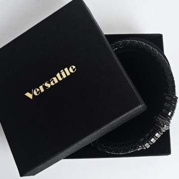 МУЖСКОЙ КОЖАНЫЙ БРАСЛЕТ, ЧЕРНЫЙ, РЕГУЛИРУЕМЫЙ, 21-24СМ! БЕСПЛАТНАЯ ГРАВИРОВКА!