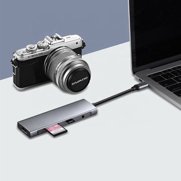 Концентратор USB-C HDMI 4k UHD Micro SD 3 разъема USB 3.0 PD