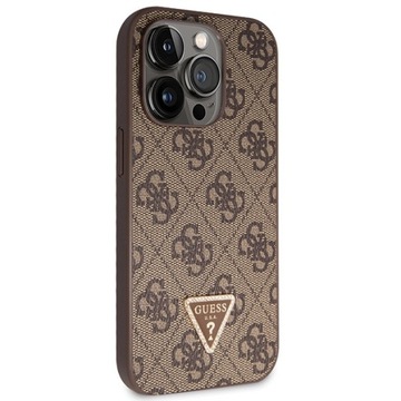 КОРИЧНЕВЫЙ ЧЕХОЛ GUESS ДЛЯ APPLE IPHONE 15 PRO MAX 6.7 CROSSBODY 4G С МЕТАЛЛИЧЕСКИМ ЛОГОТИПОМ