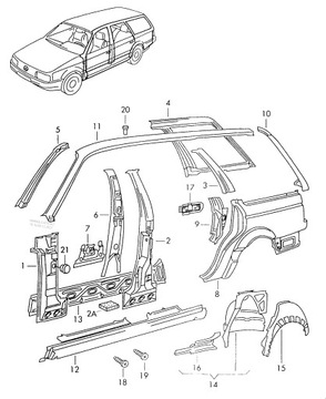 ОБШИВКА ВНУТРІШНЄ. СТІЙКА A VW PASSAT  OE333809437A 