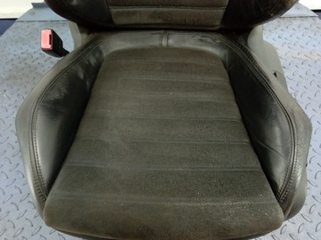 VW PASSAT B6 СИДЕНЬЕ ВОДИТЕЛЬСКОЕ ЛЕВОЕ, ПОЛОВИНА КОЖИ