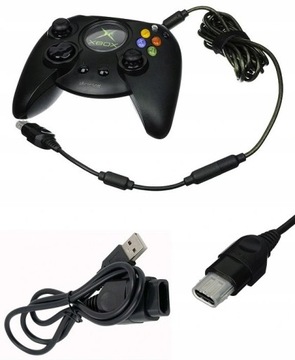 Подключите Xbox Classic Pad к кабелю адаптера USB к компьютеру или ноутбуку.