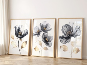 NOWOCZESNE OBRAZY DO SALONU KUCHNI SYPIALNI KWIATY PLAKAT W RAMIE NA ŚCIANĘ