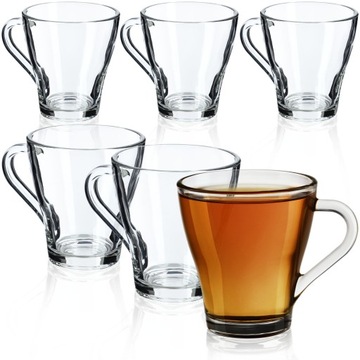 ZESTAW SZKLANEK DO NAPOJÓW HERBATY SOKU 6szt 250ml