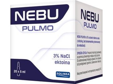 Nebu PULMO Roztwór do nebulizacji 20 ampułek po 5ml 3% NaCl + EKTOINA