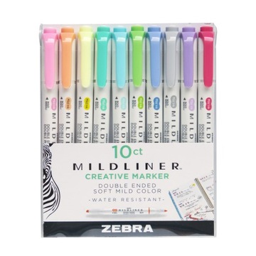 Zakreślacz Zebra Mildliner 10szt Fluo & Cool