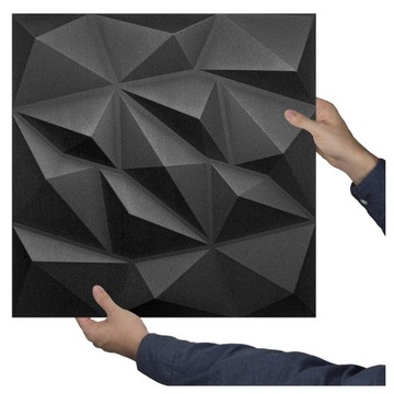 Czarne PANELE ŚCIENNE KASETONY SUFITOWE 3D Brylant